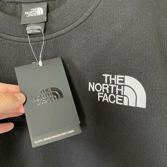 The North Face black series Spacer Knit black Crew sweatshirt small NWT - Picture 6 of 9
